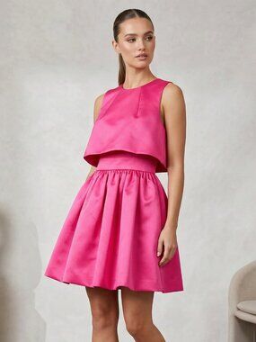Barbie Pink Satin Dress Size 0